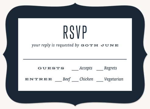 Classic & Poised Wedding RSVP Cards