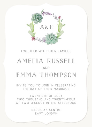 Desert Flora Wedding Invitations