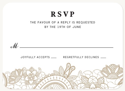 Rustic Lace Wedding RSVP Cards