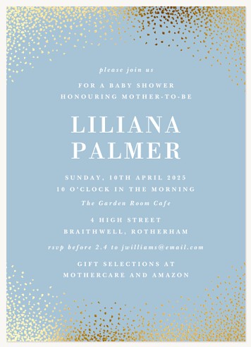 Stardust Honor Baby Shower Invites