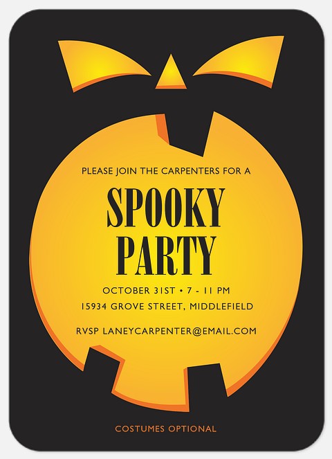 Ghastly Glow Halloween Party Invitations