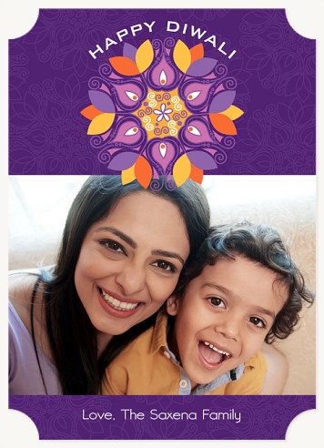 Deepa Pattern Diwali Greeting Cards