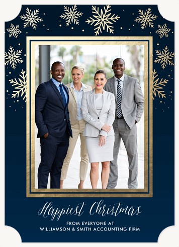 Classic Snowfall Christmas Cards for Business