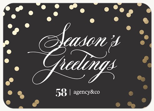 Golden Greeting Christmas Cards for Business