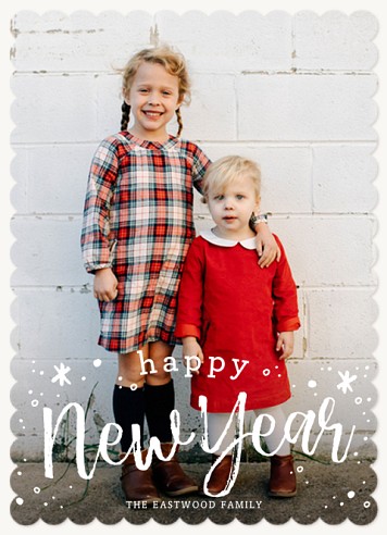 Frosted Calligraphy New Year Cards