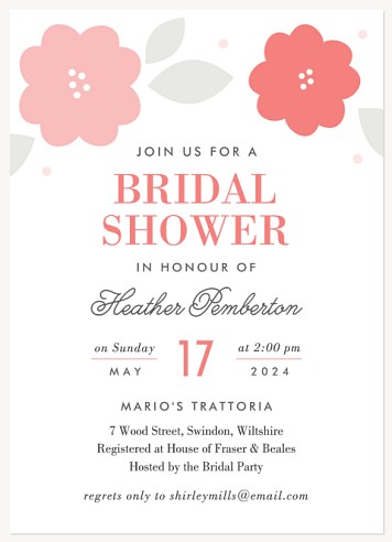 Sweet Blooms Hen Party Invitations