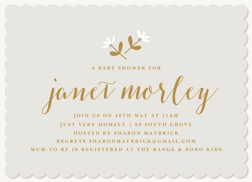 Sweet Floral Baby Shower Invites 