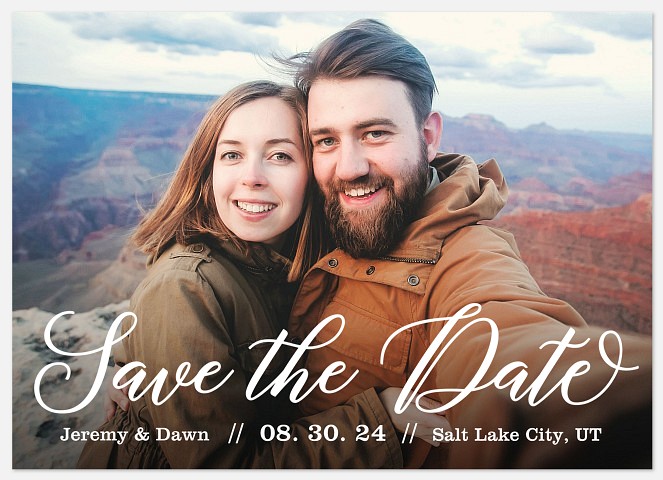 Sweet Calligraphy Save the Date Photo Cards