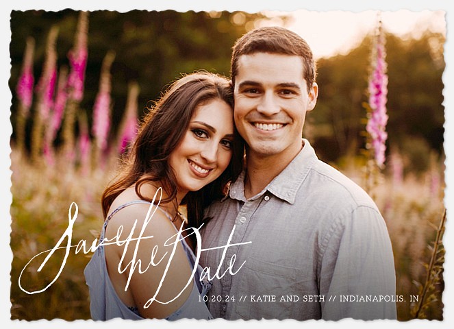 Handwritten Simplicity Save the Date Photo Cards
