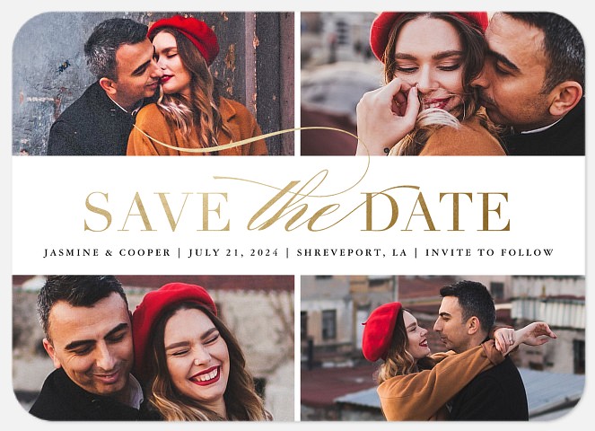 Stylish Showcase Save the Date Photo Cards