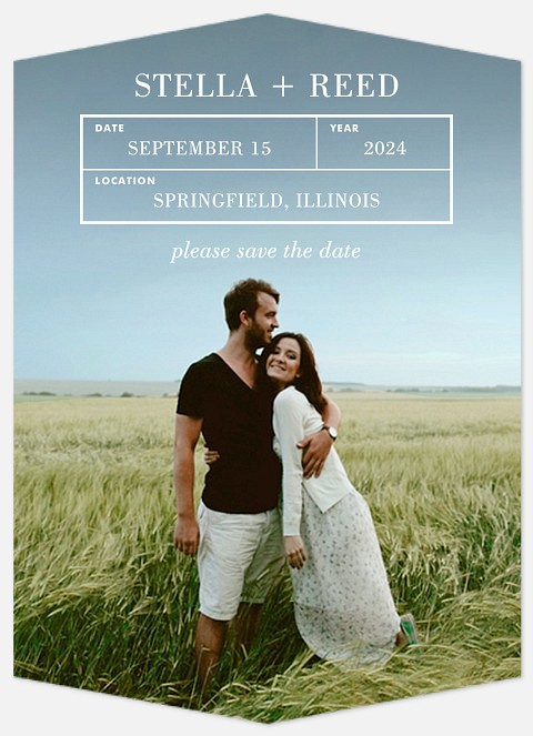 Simple Grid Save the Date Photo Cards