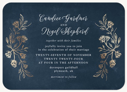 Indigo Splendour Wedding Invitations