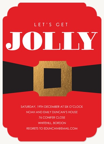 Let's Get Jolly Holiday Party Invitations