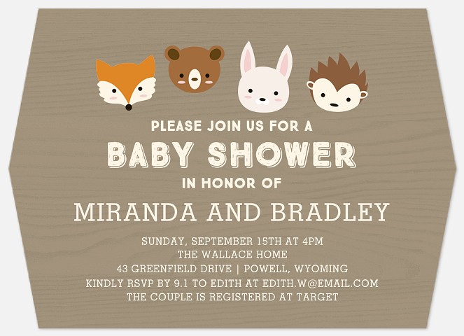 Sweet Creatures Baby Shower Invitations