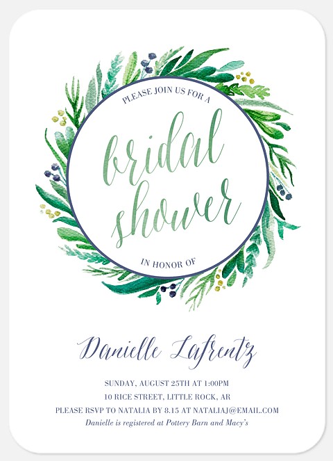 Lovely Leaves Bridal Shower Invitations