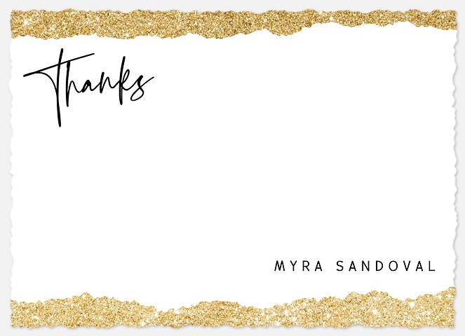 Glittering Paper Thank You Cards 