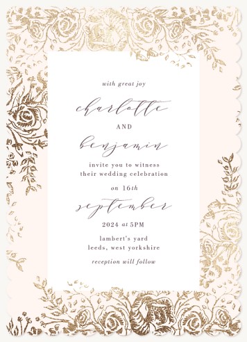 Corner Blooms Wedding Invitations