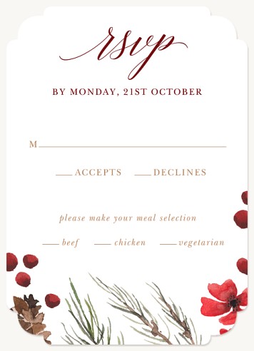 Autumn Splendor Wedding RSVP Cards