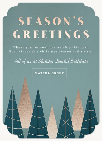 Modernist Pines Christmas Cards for Business