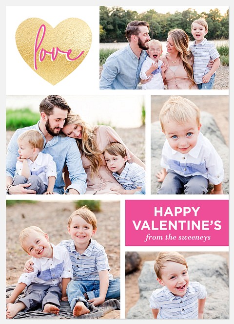 Love Grid Valentine Photo Cards