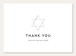 Stellar Night Bar Mitzvah Thank You Card