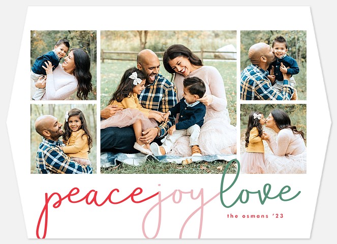 Flowing Colors Holiday Photo Cards
