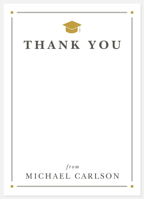 Honored Achievement Thank You Cards 