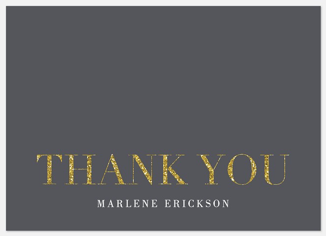 Grey Shimmer Thank You Cards 