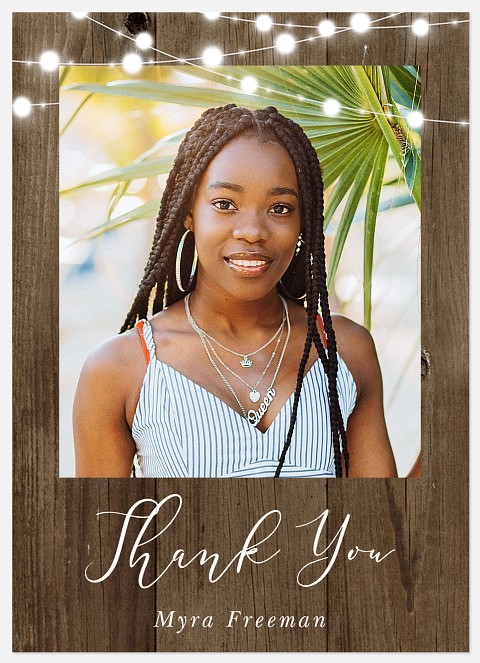 Rustic Lighting Thank You Cards 