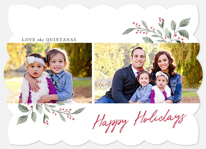 Berries Bloom Holiday Photo Cards