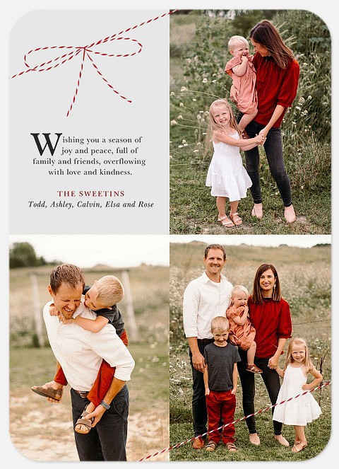 Tied with Twine Holiday Photo Cards