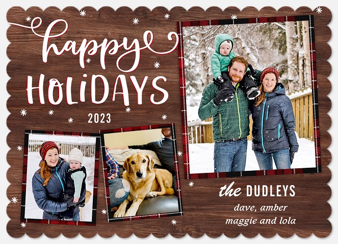 Whimsical Cabin Holiday Photo Cards