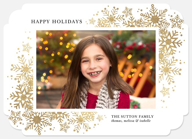 Snowy Brilliance Holiday Photo Cards
