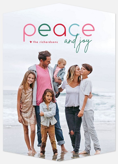Festive Peace Holiday Photo Cards