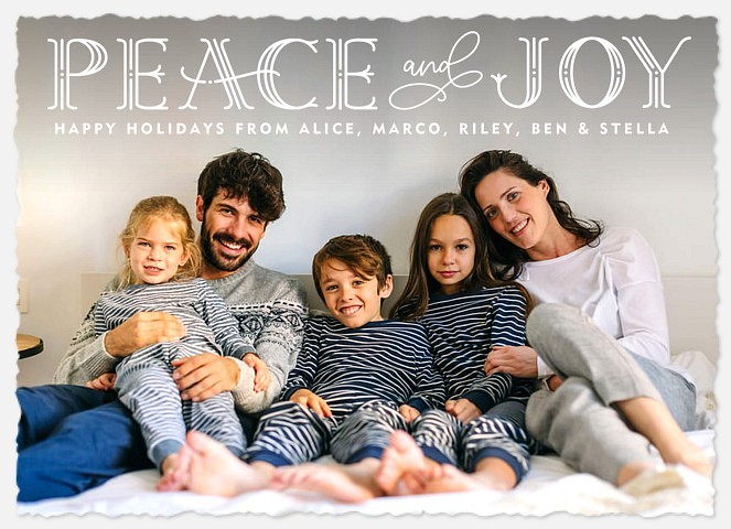 Frosted Peace Holiday Photo Cards