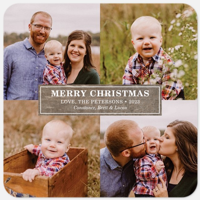 Wood Placard Holiday Photo Cards