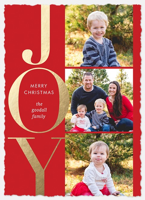 Golden Joy Holiday Photo Cards