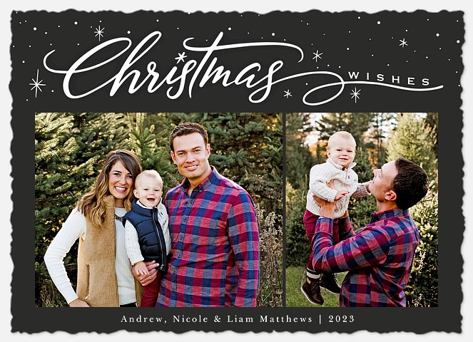 Starry Wishes Holiday Photo Cards