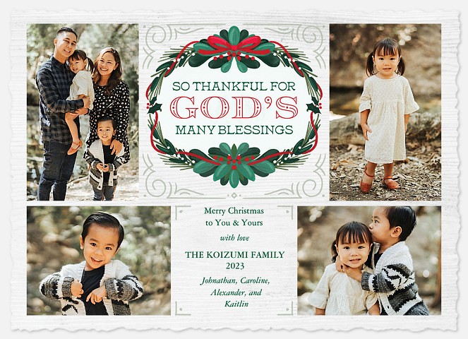 Many Blessings Holiday Photo Cards
