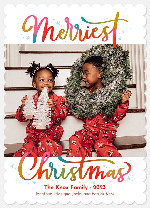 Colorful Christmas Holiday Photo Cards