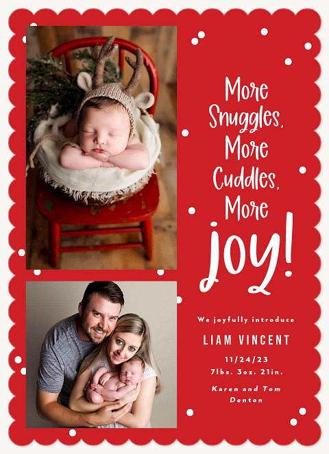 Joyful Snuggles Personalized Holiday Cards