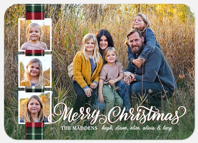 Triple Overlay Holiday Photo Cards