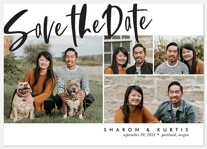 Forever Script Save the Date Photo Cards