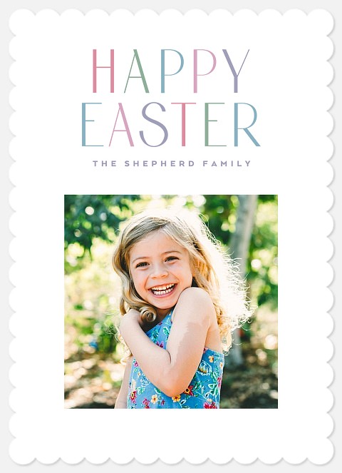 Pastel Greeting Easter Photo Cards