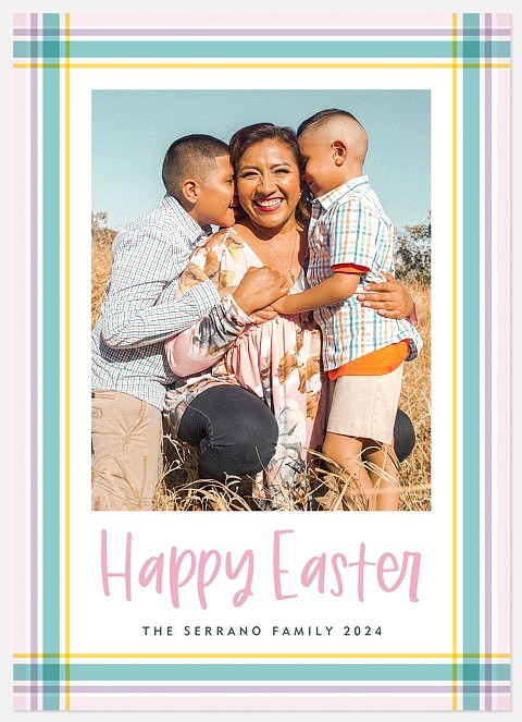 Pastel Madras Easter Photo Cards