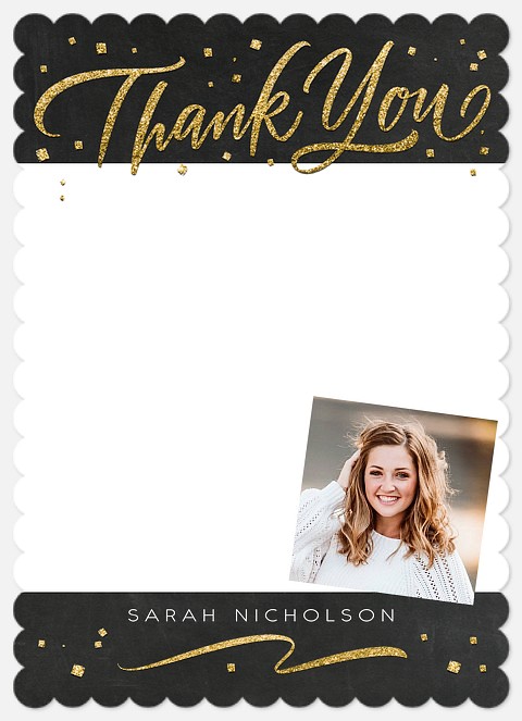 Confetti & Gold Thank You Cards 