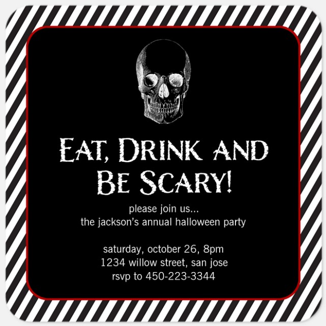 Scary Fest Halloween Party Invitations