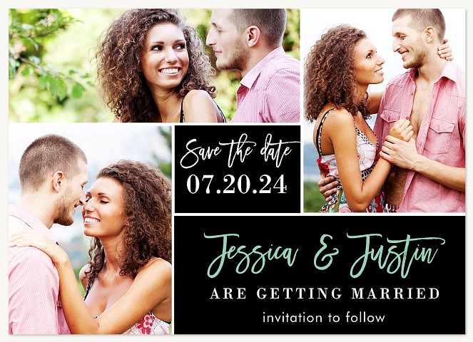 Chocolate Block Save the Date Cards
