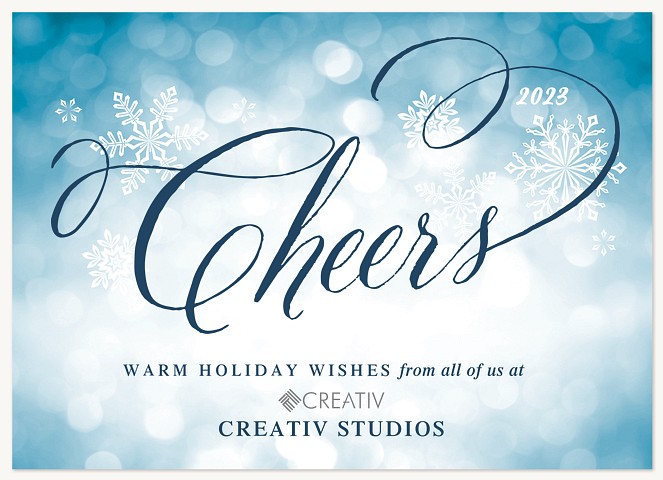 Bokeh Lights Business Holiday Cards