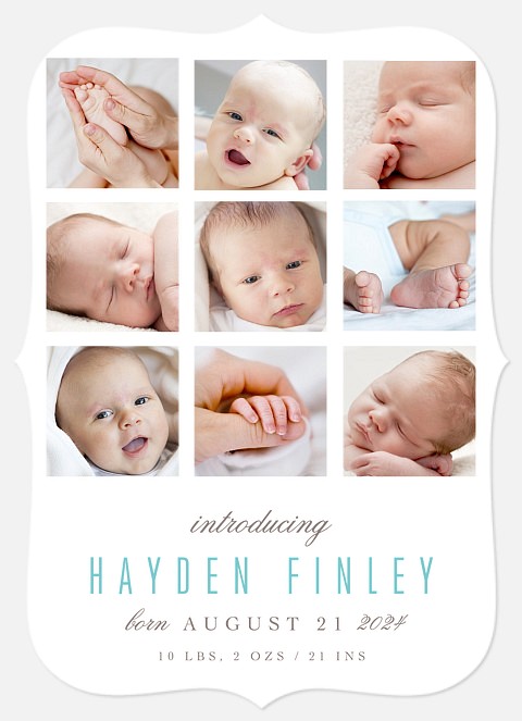 Cherished Moment Baby Birth Announcements